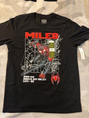 Marvel Miles Morales Black and Red Graphic Tee